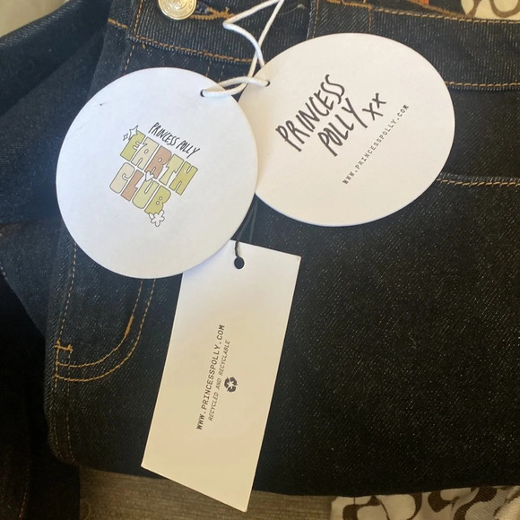 Princess Polly Jeans Women’s US 8 THE BREANNE 70S HIGH RISE JEAN BLACK NWT - Picture 7 of 10